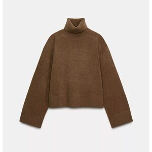 ZARA WOOL BLEND HIGH COLLAR JUMPER